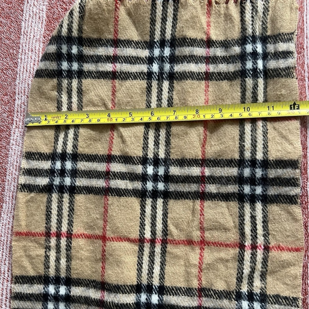 Burberry 100% Cashmere Nova Check Scarf Camel Plaid Made in England London 2000s - Picture 8 of 8